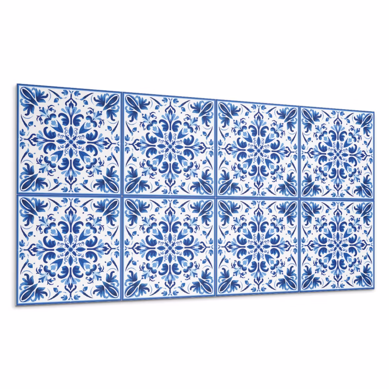 Kafelki samoprzylepne Wallfluent 60×30 cm Symetryczne kwiaty w harmonii 6 szt.