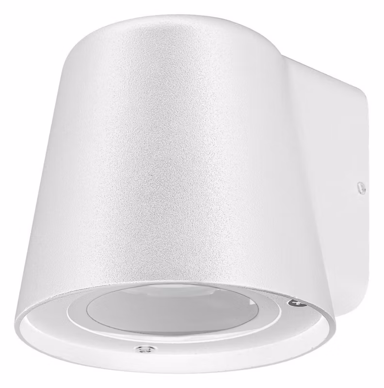 Kinkiet ścienny zewnętrzny Rabalux Mandal biały matowy-przezroczysty 1 x GU10 x 35W IP54 wym: 9 x 10 x 11 cm – 1 szt.