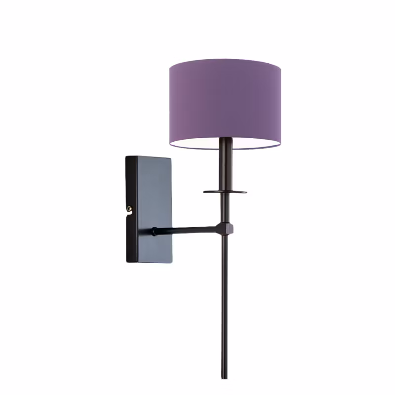 Kinkiet Volta Light Factory Loon Czarny/Fioletowy Abażur 1xE27 1szt.
