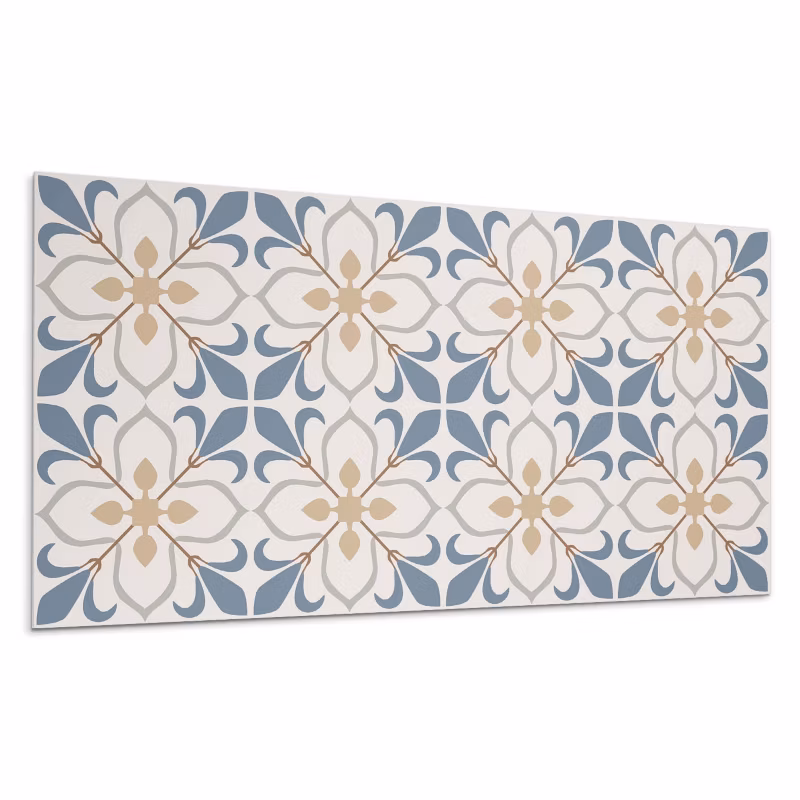 Kafelki samoprzylepne Wallfluent 60×30 cm Wzór kwiatów i liści 6 szt.