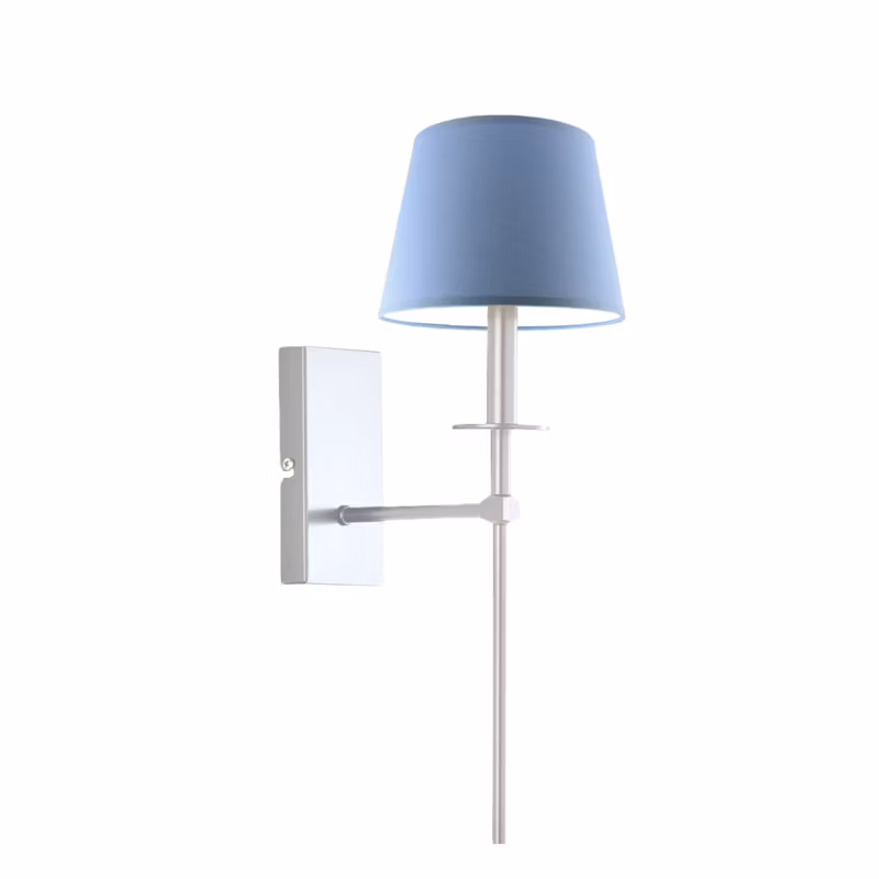 Kinkiet Volta Light Factory Loon Srebrny/Niebieski Abażur 1xE27 1szt.