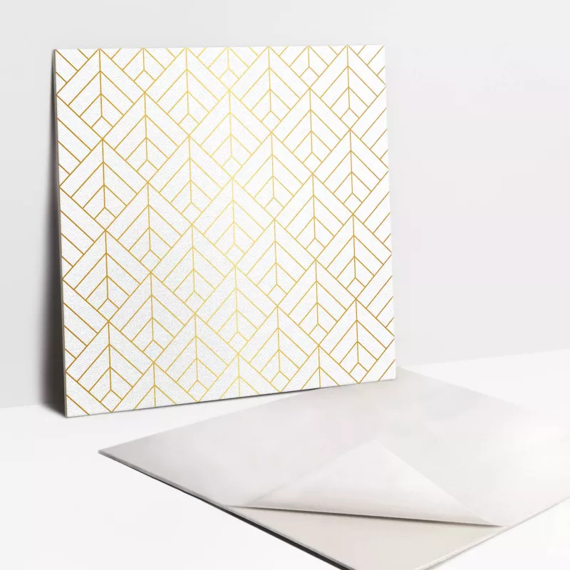 Kafelki samoprzylepne Tulup Złota geometria 30×30 cm 9 szt.