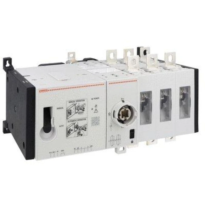Przełącznik I‑0‑II 3 polowy z napędem silnikowym 160A, wg IEC/EN/BS, sterowanie 24VDC GLCMB0160D024