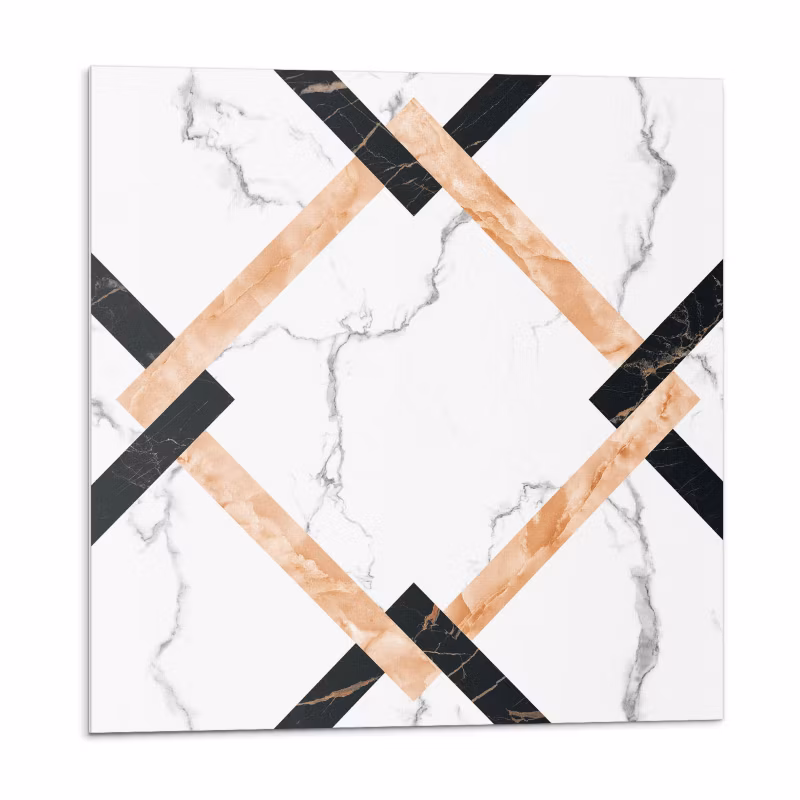 Kafelki samoprzylepne Wallfluent 50×50 cm Stylowe wzory marmurowe w formie geometrycznej 4 szt.