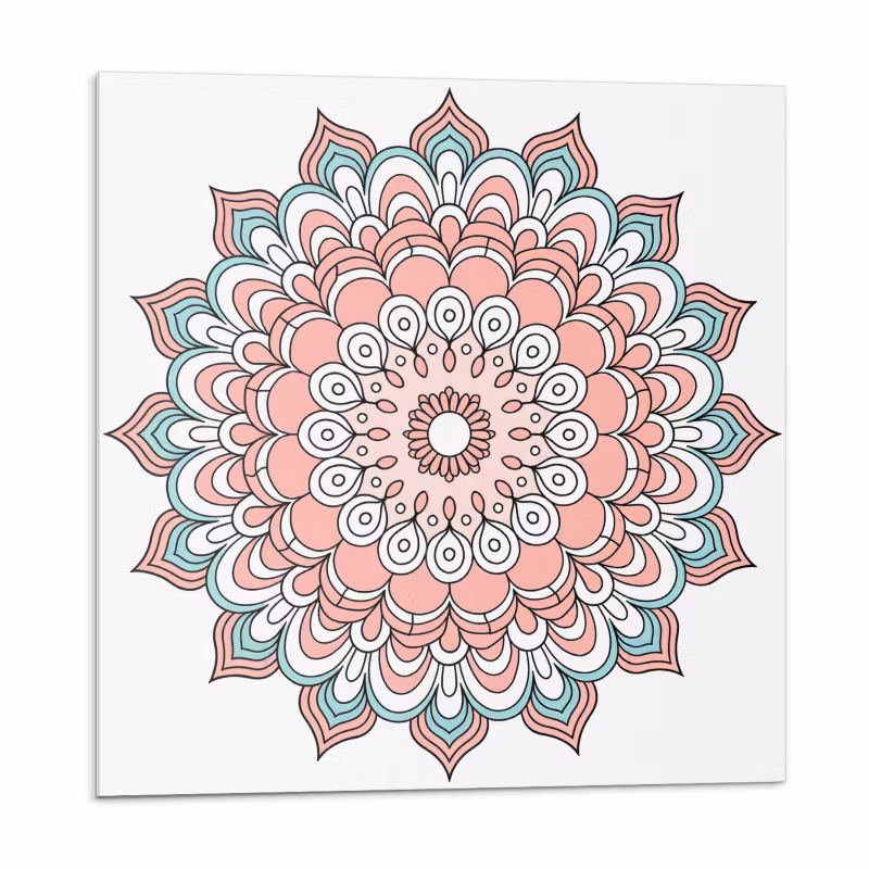 Kafelki samoprzylepne Wallfluent 20×20 cm Mandala z motywem kwiatowym 20 szt.