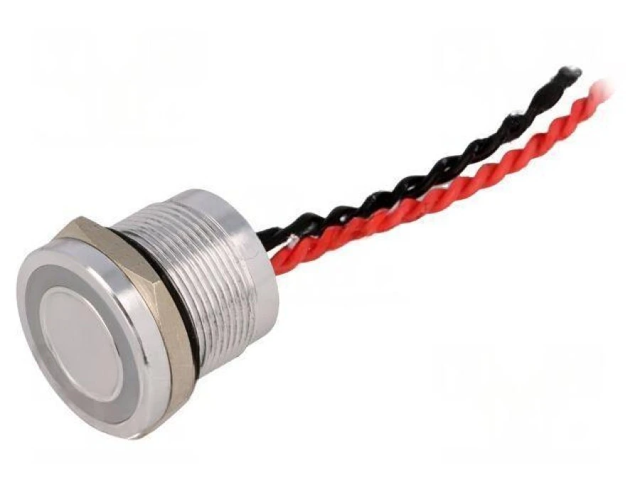 Przełącznik piezoelektryczny Poz: 2 SPST‑NO 0,2A24VAC IP68 PS225P10Y01/R/12L