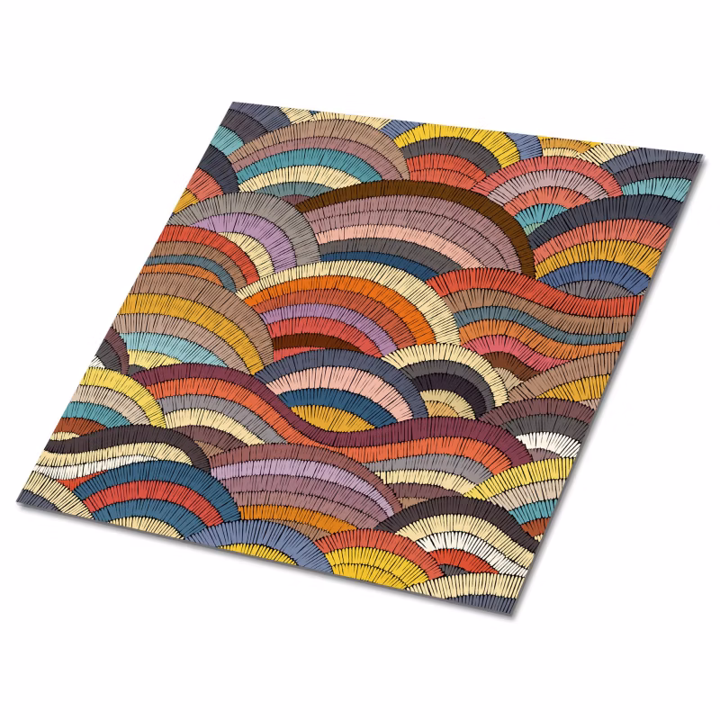 Kafelki samoprzylepne Tulup Patchworkowe fale 30×30 cm 9 szt.