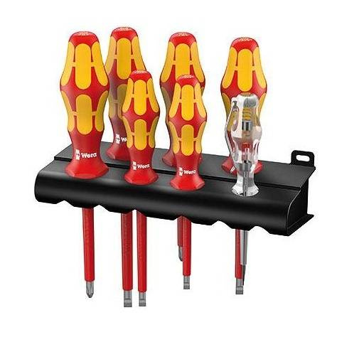 Zestaw wkrętaków izolowanych 1kV Wera – 7 elementów + wieszak