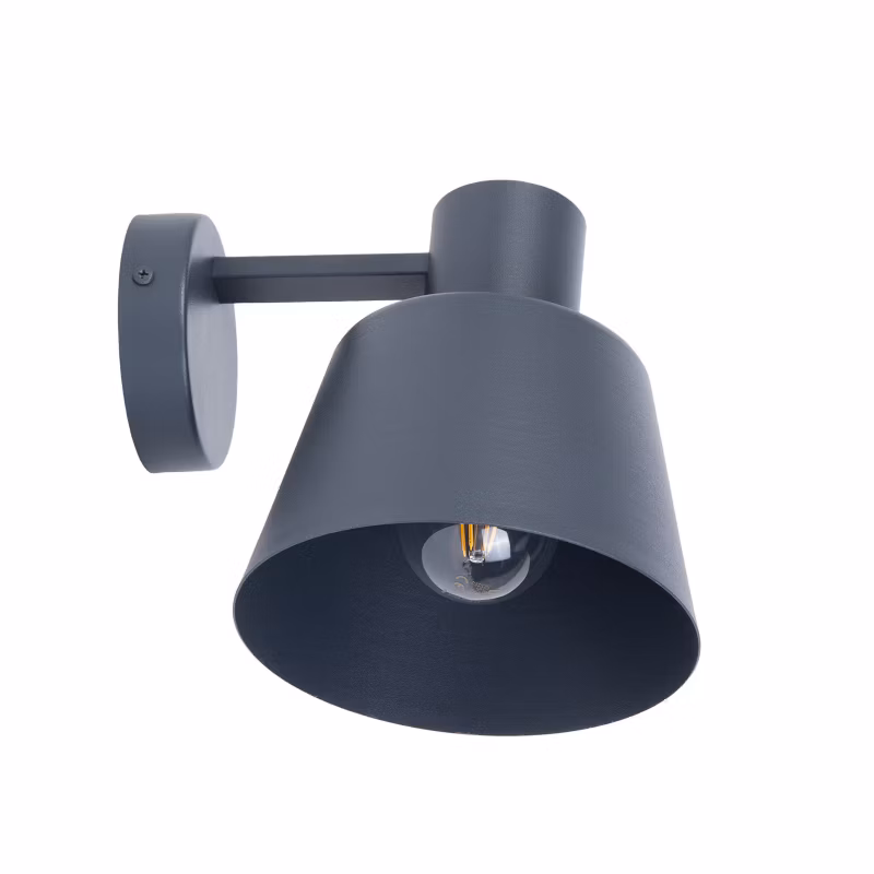 Kinkiet ścienny Sigma Lighting Dunka antracytowy do sypialni 1 x E27 x IP20 wym: 17 x 17 x 23 cm – 1 szt.