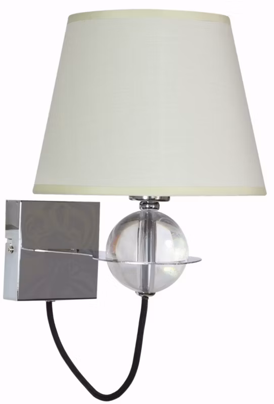 Kinkiet ścienny Candellux Tesoro biało-chromowany-przezroczysty 1 x E14 x 40W IP20 wym: 33 x 22 x 27 cm – 1 szt.