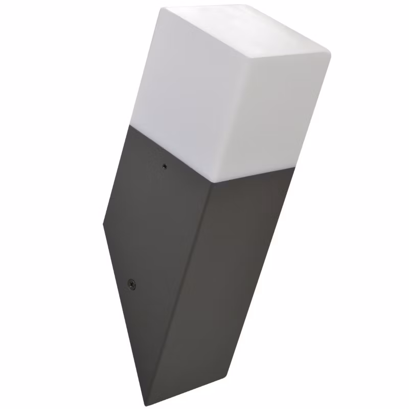 Kinkiet ścienny zewnętrzny Polux New York grafitowo-mleczny 1 x E27 x IP44 wym: 25 x 7,8 x 7,8 cm – 1 szt.