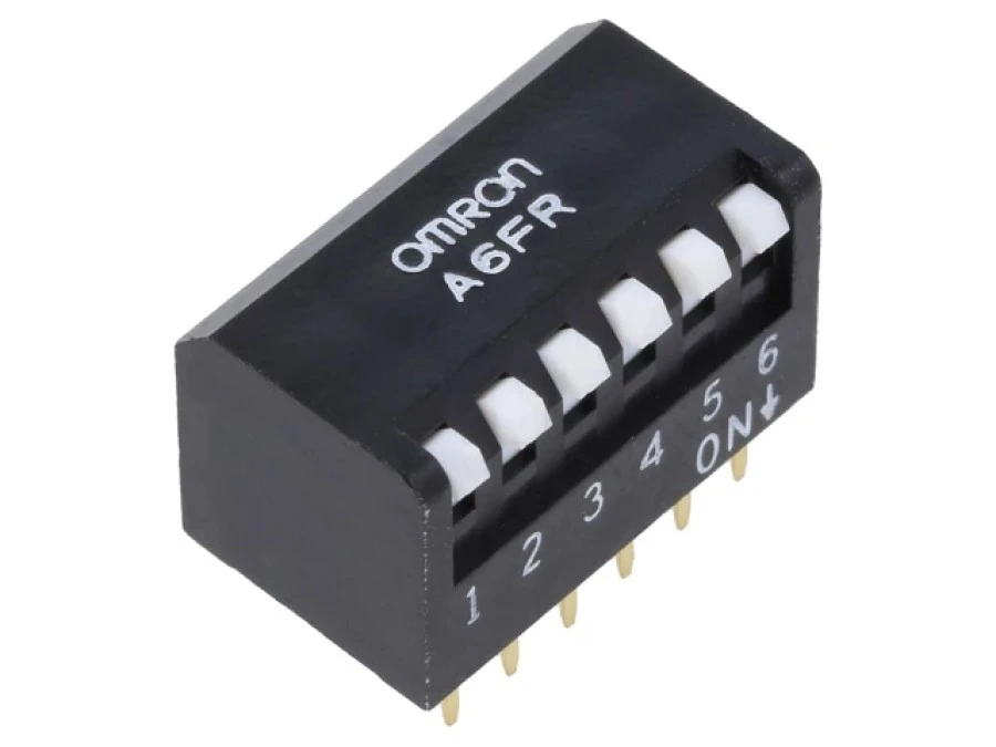 Przełącznik DIP‑SWITCH OFF‑ON 0,025A/24VDC Poz 2 ‑20‑70C A6FR‑6101