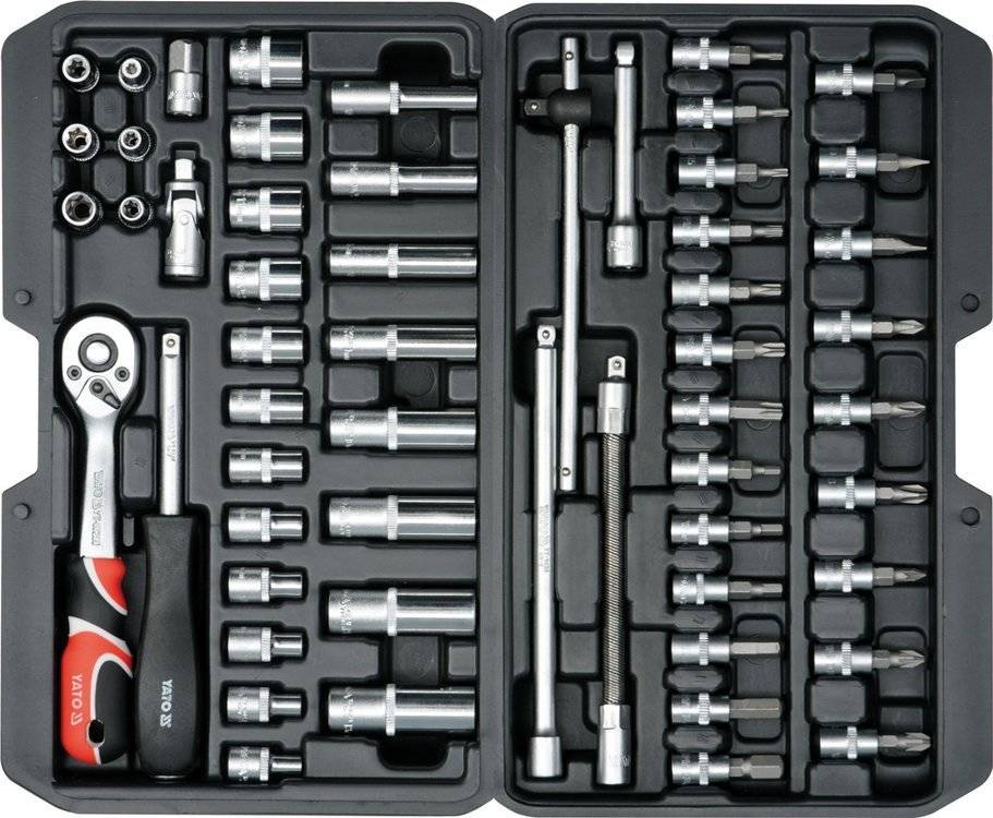 Zestaw narzędziowy YATO 1/4″ YT-14501 – komplet 56 sztuk