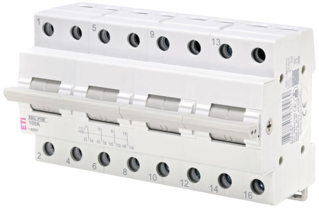 Przełącznik trójpołożeniowy modułowy 100A 4‑biegunowy SSQ 4100 002421448