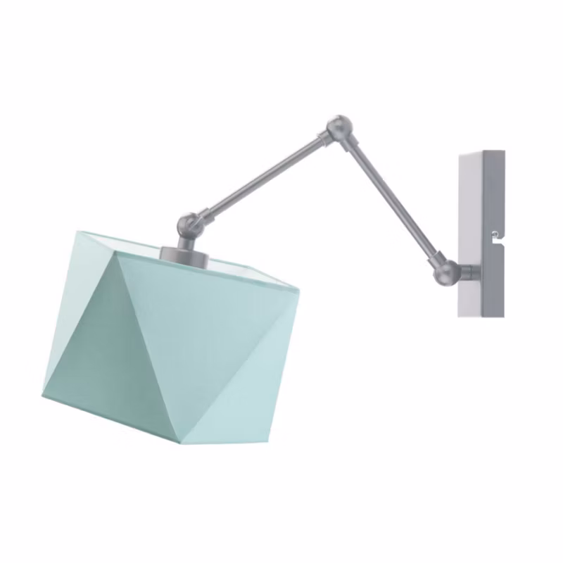 Kinkiet Volta Light Factory Soul Srebrny/Miętowy Abażur 1xE27 1szt. 5903628751970