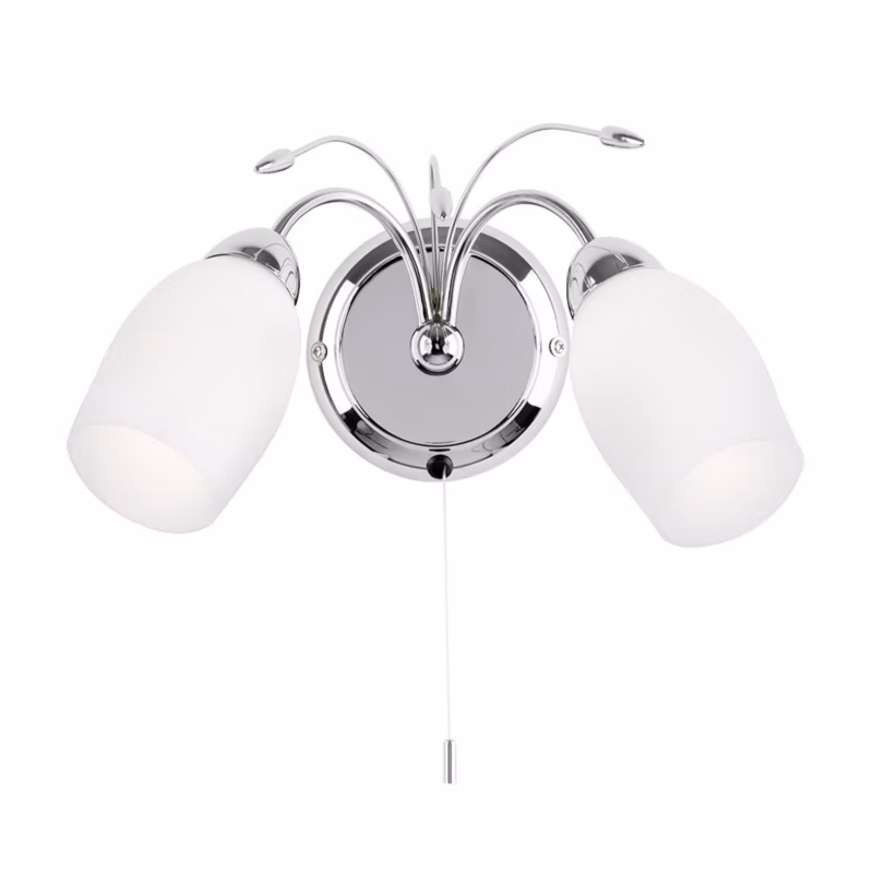 Kinkiet z włącznikiem Endon MEADOW chromowany 2xE14x15W IP20 – 1 szt.