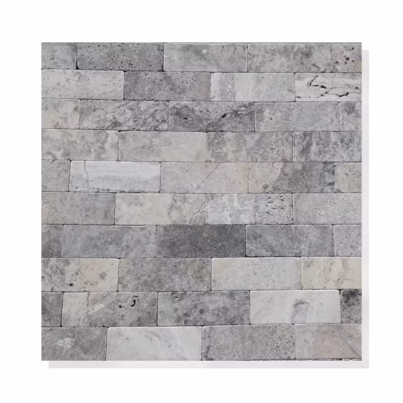 Kamień dekoracyjny trawertyn Silver Tiles 10×30,5 cm 1 m2