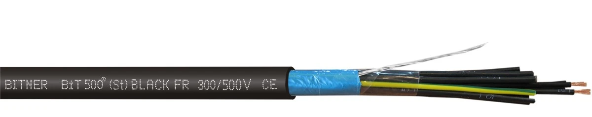 Przewód sterowniczy BiT 500 (St) BLACK FR 300/500V 5G1 SB2466 /bębnowy/