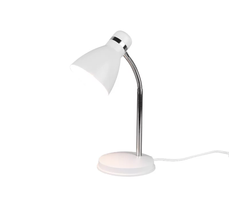 Lampa biurkowa RL Harvey biała chromowana 1 x E27 x 10W IP20 wym: 33 x 14.5 x 22 cm metal – 1 szt.