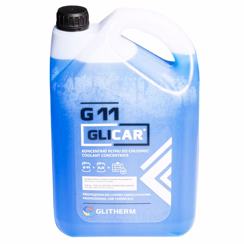 Koncentrat płynu do chłodnicy Glicar niebieski G11 zimowy, ochrona do -35C, bez gliceryny 5L