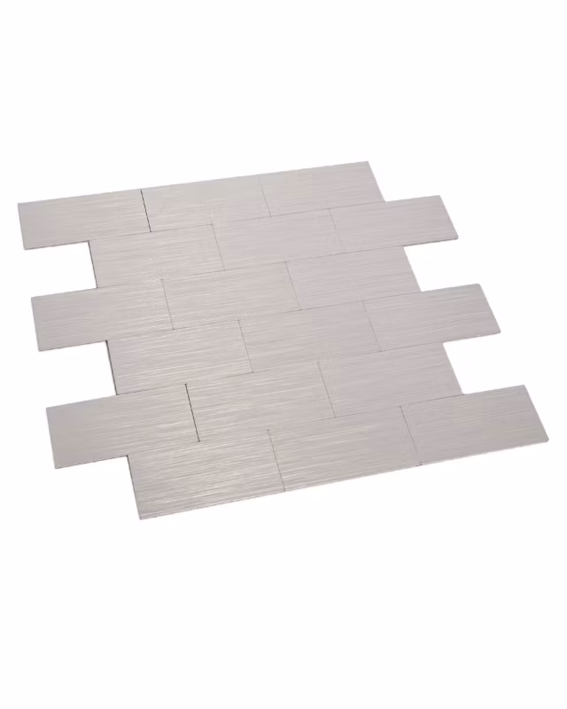 Kafelki ścienne samoprzylepne płytki Mazovia 29,6 x 29,1 cm odporne na zachlapania, geometryczne Szare 1 szt.