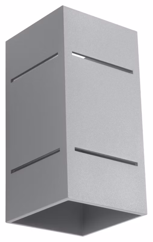 Kinkiet ścienny Sollux Lighting Blocco szary 1 x G9 x 40W IP20 wym: 20 x 10 x 10 cm – 1 szt.