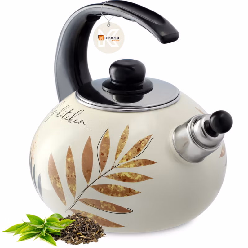 KADAX Czajnik Emaliowany 2,2L indukcja Gaz Emalia Beżowy 1szt.