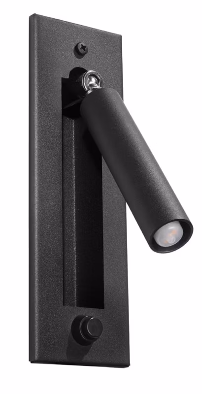 Kinkiet ścienny Sollux Lighting Enif czarny 1 x G9 x 12W IP20 wym: 20 x 15 cm – 1 szt.