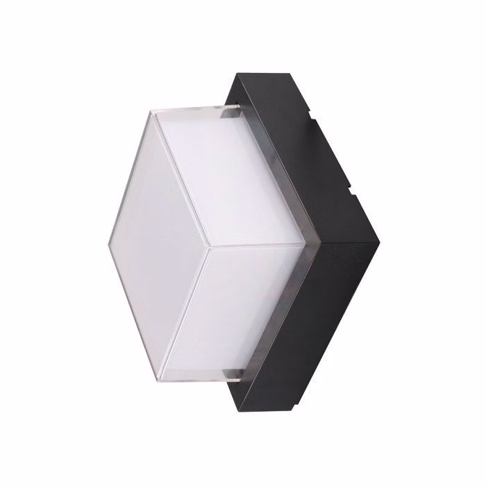 Kinkiet ścienny zewnętrzny V-TAC czarny LED 7W 3000K 700lm IP65 wym: 13,3 x 13,3 x 6,7 cm tworzywo sztuczne – 1 szt.