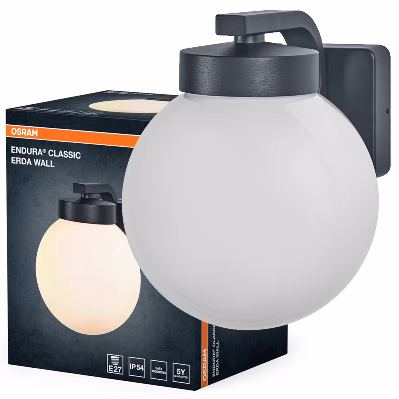 Kinkiet Ogrodowy Endura Osram Lampa Elewacyjna Zewnętrzna E27 IP54 1 szt.