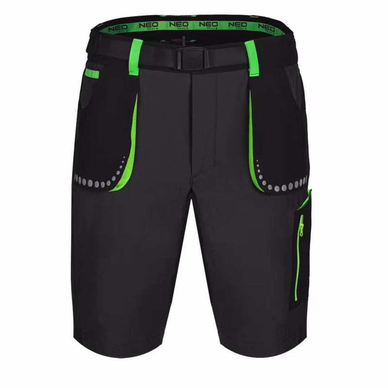 Krótkie spodenki unisex NEO TOOLS XL PREMIUM, czarne 1 szt.