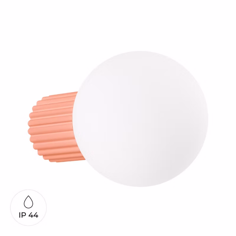 Kinkiet ścienny Sollux Lighting Halo brzoskwiniowo-biały styl nowoczesny 1 x G9 x IP44 wym: 12 x 12 x 17 cm – 1 szt.