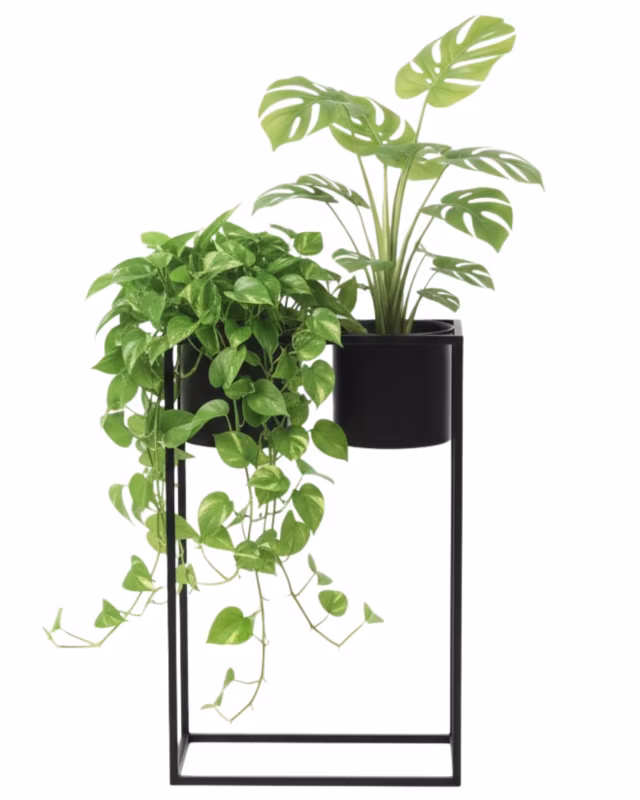Kwietnik stojący JAKPOL Ugo Loft 80×50 cm metalowy czarny 1 szt.