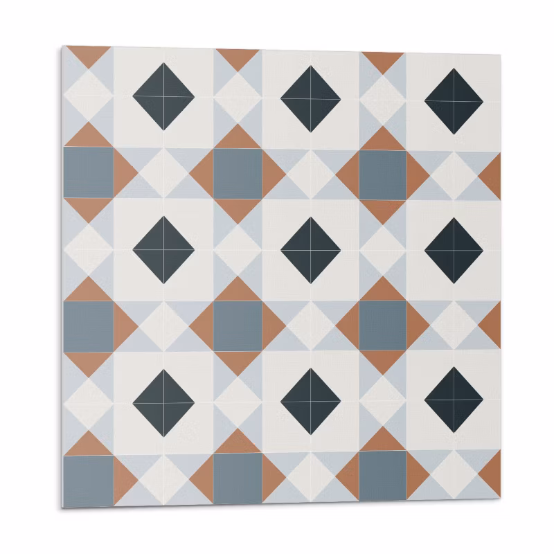 Kafelki samoprzylepne Wallfluent 20×20 cm Wzór kafli w kształtach geometrycznych 20 szt.