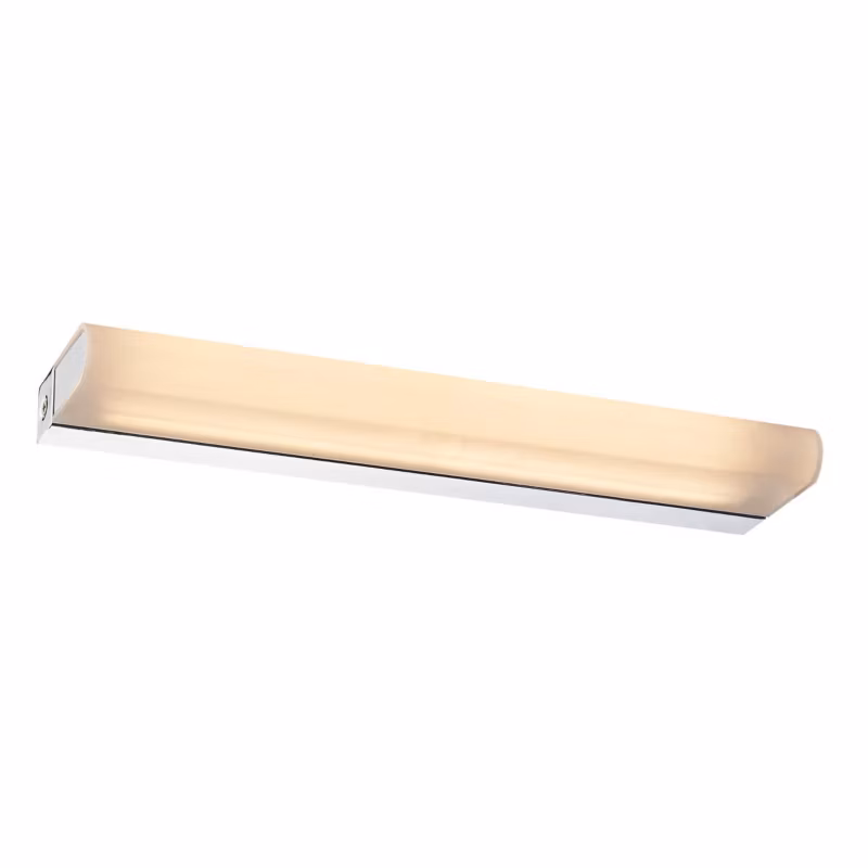 Kinkiet ścienny Italux Melomi chromowany biały do łazienki LED 12W 3000K 1230lm IP44 wym: 4 x 35 x 8,2 cm – 1 szt.