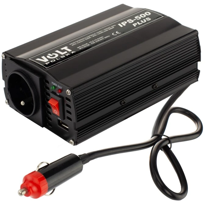 Przetwornica napięcia 12V / 230V 350/500W PLUS VOLT