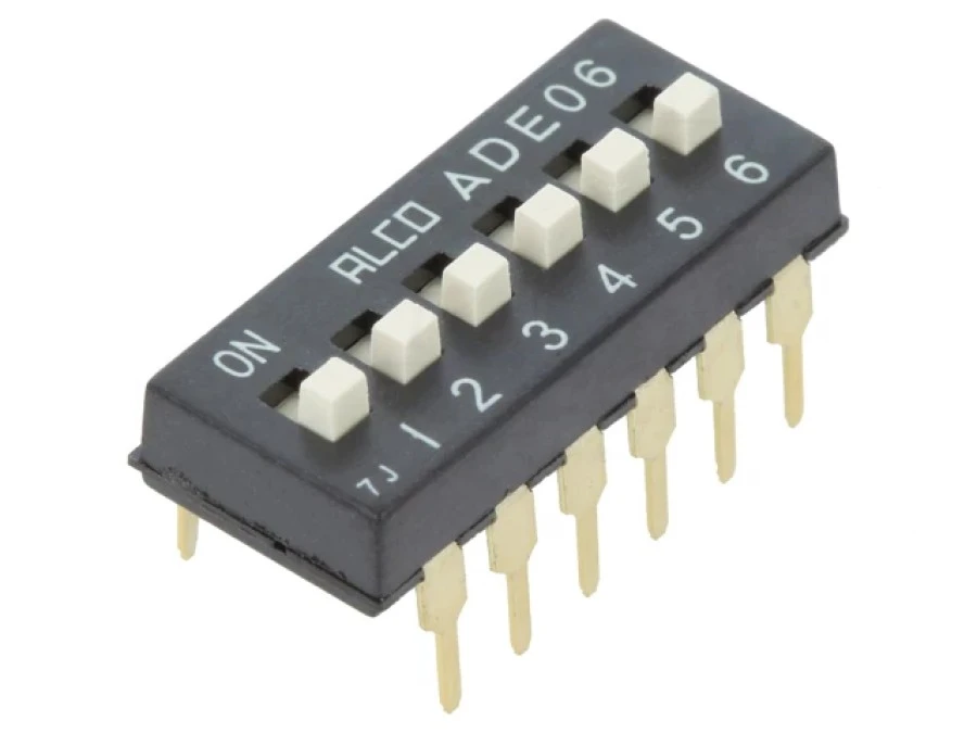 Przełącznik DIP‑SWITCH ON‑OFF 0,1A 24VDC Poz 2 THT 1825057‑5