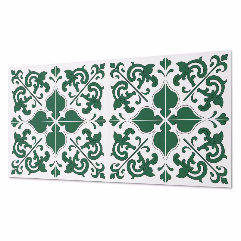 Komplet Kafelków Samoprzylepnych ArtPrintCave 40×20 cm Wzór roślinny z ornamentami 10 szt. 4070095661789