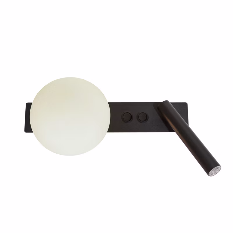 Kinkiet ścienny Sigma Lighting Hotel Mood czarno-biały hotelowy z włącznikiem 2 x G9 x IP20 wym: 19 x 32 x 20 cm – 1 szt.