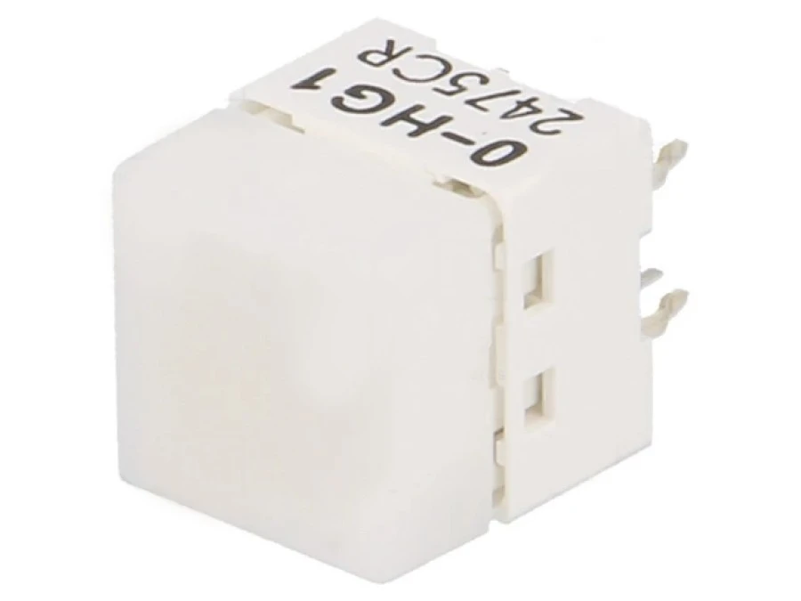 Przełącznik klawiaturowy Poz 2 SPST‑NO 0,05A/24VDC biały LED B3W‑9000‑HG1N