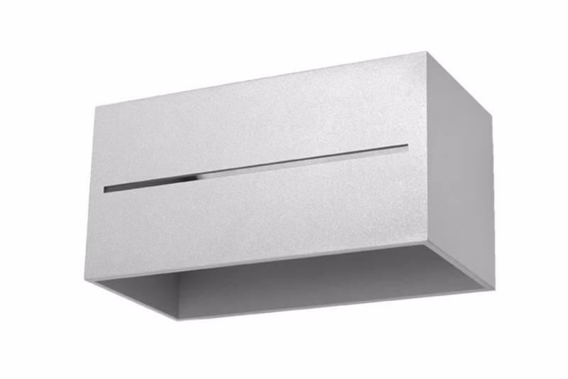 Kinkiet ścienny Sollux Lighting Lobo szary 2 x G9 x 40W IP20 wym: 10 x 20 x 20 cm – 1 szt.
