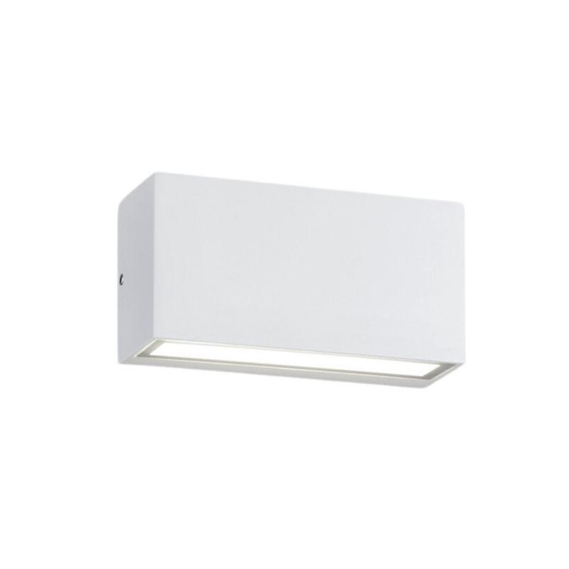 Kinkiet ścienny zewnętrzny Trio Trent biały LED 10W 3000K 800lm IP65 wym: 5 x 14 x 14 cm aluminium – 1 szt.