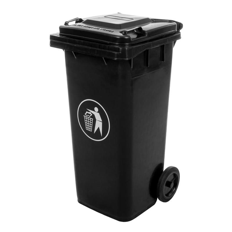 Kosz Na Śmieci Mirpol 120L Odpady Mieszane Czarny 1 szt.