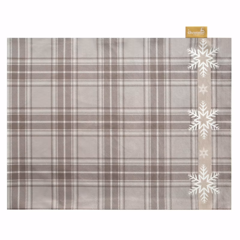 Komplet podkładek HOLLY/01 Eurofirany 30×40 cm beżowe z motywem świątecznym 4 szt.
