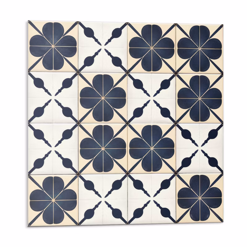 Kafelki samoprzylepne Wallfluent 30×30 cm Kwiaty na stonowanym tle 9 szt.