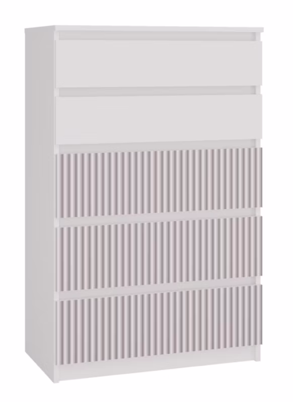 Komoda Topeshop Malwa M5 Arteso Biały / Różowy 40x70x109,5 cm 1 szt.
