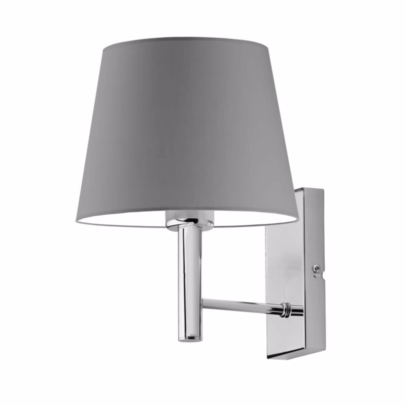 Kinkiet Volta Light Factory Grand Szary/chrom Abażur 1xE27 1szt.