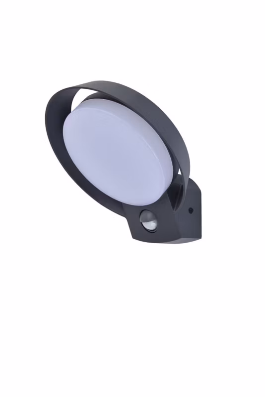 Kinkiet zewnętrzny z czujnikiem Lutec Polo antracytowo-biały LED 16W 3000K 1100lm IP54 wym: 16,4 x 18 x 16,2 cm – 1 szt.