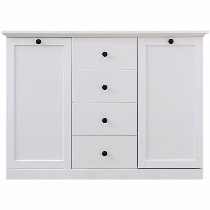Komoda DIVE Biała 119 cm Mebel Elite Dwudrzwiowa z Szufladami do Salonu 1 szt