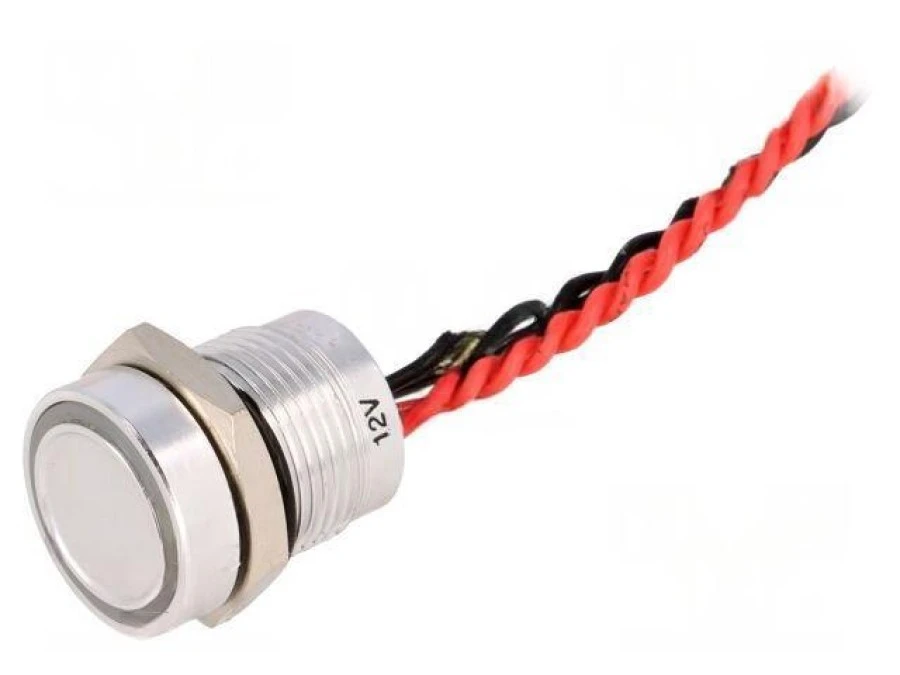 Przełącznik piezoelektryczny Poz: 2 SPST‑NO 0,2A24VAC IP68 PS165P10YNT1R12V